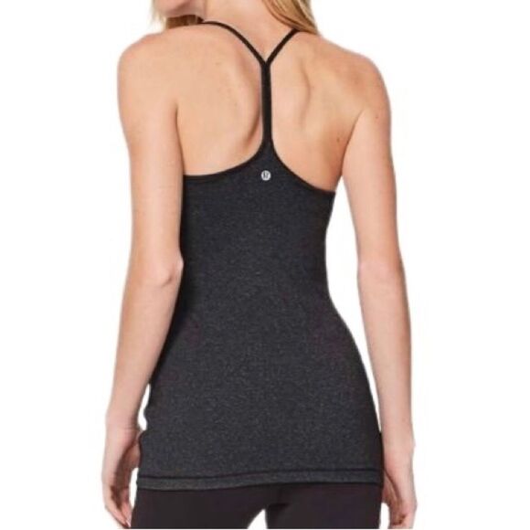 Lululemon Power Pose Tank Light Support For A/B Cup Heathered Black - Picture 2 of 15